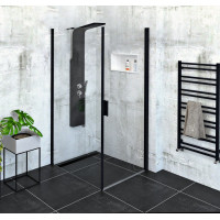 Polysan ZOOM BLACK obdélníkový sprchový kout 800x1000mm L/P varianta ZL1280BZL3210B