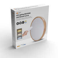 Solight LED osvětlení s dálkovým ovladačem Solid Oak, 48W, 3360lm, 39cm, změna chromatičnosti, stmívatelné