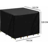 Ochranný voděodolný obal na zahradní nábytek ARENA 145x145x120 cm - černý