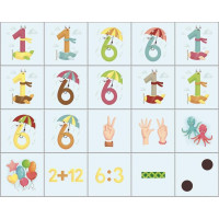 Dino Dřevěné kostky Čísla 20 ks