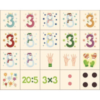 Dino Dřevěné kostky Čísla 20 ks