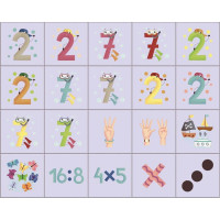 Dino Dřevěné kostky Čísla 20 ks