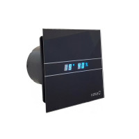 Cata E-120 GTH koupelnový ventilátor axiální s automatem, 6W/11W, potrubí 120mm, černá 00901602
