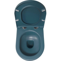 Isvea INFINITY závěsná WC mísa, Rimless, 36, 5x53cm, zelená petrol 10NF02004-2P