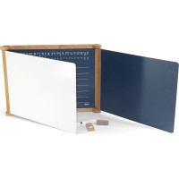 Jeujura Dřevěná trojkřídlá multifunkční tabule 156x43 cm s příslušenstvím