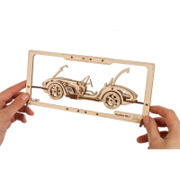 Ugears 2.5D dřevěné mechanické puzzle Roadster MK3