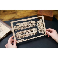 Ugears 2.5D dřevěné mechanické puzzle Steam Express