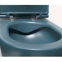 Isvea INFINITY závěsná WC mísa, Rimless, 36, 5x53cm, zelená petrol 10NF02004-2P