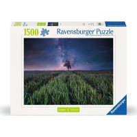 RAVENSBURGER Puzzle Noční obloha nad obilným polem 1500 dílků