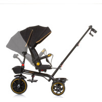 CHIPOLINO Tříkolka se stříškou Max Sport 2v1 Obsidian