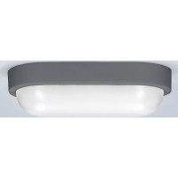 Solight LED venkovní osvětlení oválné, 13W, 910lm, 4000K, IP54, 21cm, šedá barva