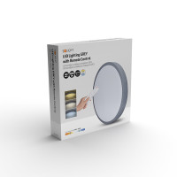 Solight LED osvětlení s dálkovým ovladačem Grey , 48W, 3360lm, 38cm, změna chromatičnosti, stmívatelné