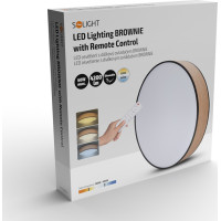 Solight LED osvětlení s dálkovým ovladačem Brownie, 60W, 4200lm, 50cm, změna chromatičnosti, stmívatelné