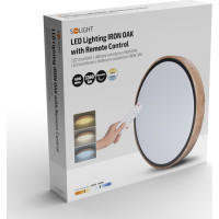 Solight LED osvětlení s dálkovým ovladačem Iron Oak, 48W, 3360lm, 40cm, změna chromatičnosti, stmívatelné