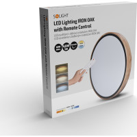 Solight LED osvětlení s dálkovým ovladačem Iron Oak, 60W, 4200lm, 51cm, změna chromatičnosti, stmívatelné