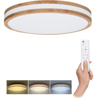 Solight LED osvětlení s dálkovým ovladačem Woody, 48W, 3360lm, 38cm, změna chromatičnosti, stmívatelné