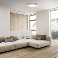 Solight LED osvětlení s dálkovým ovladačem Woody, 48W, 3360lm, 38cm, změna chromatičnosti, stmívatelné