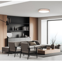 Solight LED osvětlení s dálkovým ovladačem Woody, 48W, 3360lm, 38cm, změna chromatičnosti, stmívatelné