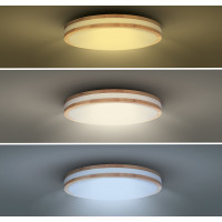 Solight LED osvětlení s dálkovým ovladačem Woody, 48W, 3360lm, 38cm, změna chromatičnosti, stmívatelné