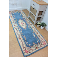 Ručně všívaný běhoun Lotus premium Blue