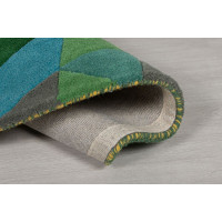 Ručně všívaný běhoun Illusion Prism Green/Multi