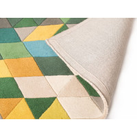 Ručně všívaný běhoun Illusion Prism Green/Multi