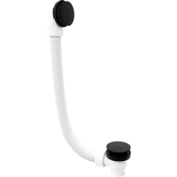 Polysan Vanová souprava bez napouštění, click-clack, délka 1200mm, zátka 72mm, černá mat 71858.21