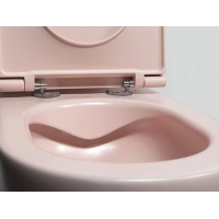 Isvea INFINITY závěsná WC mísa, Rimless, 36, 5x53cm, růžová Salmon 10NF02004-2S