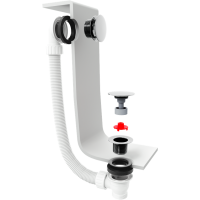 Polysan Vanová souprava bez napouštění, click-clack, délka 1200mm, zátka 72mm, černá mat 71858.21