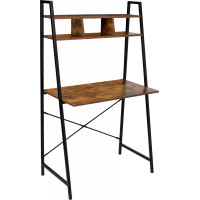 Loftový psací stůl ARVIKA RUSTIC - černý/stařený dub
