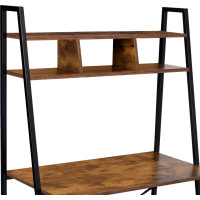 Loftový psací stůl ARVIKA RUSTIC - černý/stařený dub