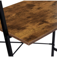 Loftový psací stůl ARVIKA RUSTIC - černý/stařený dub