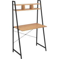 Loftový psací stůl ARVIKA MODERN PINE - černý/dekor borovice