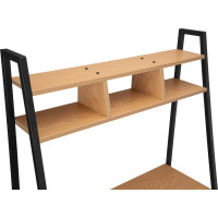 Loftový psací stůl ARVIKA MODERN PINE - černý/dekor borovice