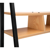 Loftový psací stůl ARVIKA MODERN PINE - černý/dekor borovice