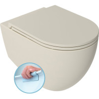 Isvea INFINITY závěsná WC mísa, Rimless, 36, 5x53cm, ivory 10NF02004-2K