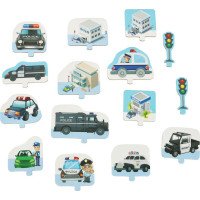 KIK Obrysové puzzle Policejní téma