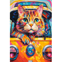 CASTORLAND Puzzle Kočka na cestách autobusem 100 dílků