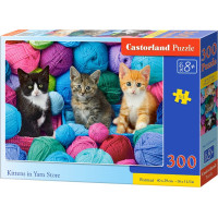CASTORLAND Puzzle Koťata v obchodě s pletací přízí 300 dílků