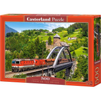 CASTORLAND Puzzle Vlak na mostě 500 dílků