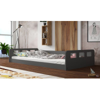 Dětská Montessori postel RUBY - 200x90 cm - šedá