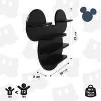 Dětská polička Mickey Mouse - černá