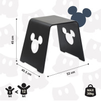 Dětská stolička s výřezem Mickey Mouse - černá
