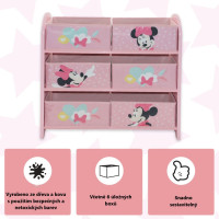 Dětský úložný regál Myška Minnie - růžový