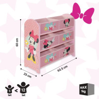 Dětský úložný regál Myška Minnie - růžový