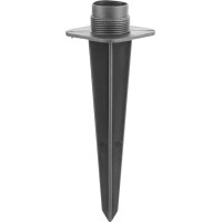 Solight zahradní sloupek IP44 s LED osvětlením, plast, 2 zásuvky, hranol, černý