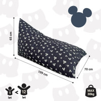 Sedací vak triangle Mickey Mouse - černý