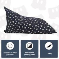 Sedací vak triangle Mickey Mouse - černý