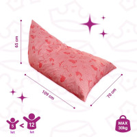 Sedací vak triangle Princezny - růžový