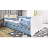 Dětská postel BABY DREAMS se šuplíkem - 180x80 cm - bílá/modrá